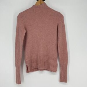 Madewell Pink Mock Neck Alpaca Merino Wool Blend Knit Sweater Long Sleeve Size S